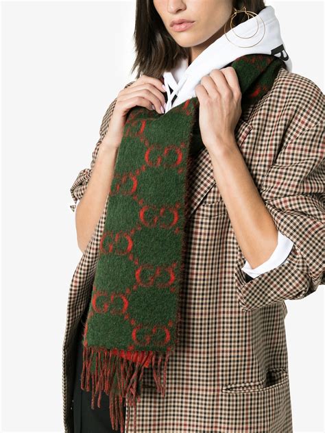 gucci alpaca wool scarf|Gucci Scarves and Wraps for Women .